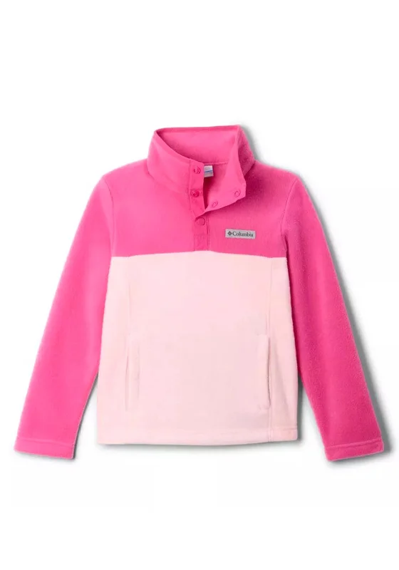 Columbia Girls Steens Mountain II Half Fleece, Satin Pink