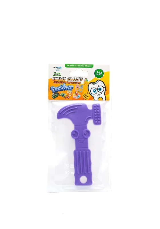 Smiley Eileeys Hammer Tool Teether, Purple