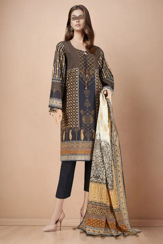 Unstitched Printed Lawn 2 Piece (Shirt/Dupatta)