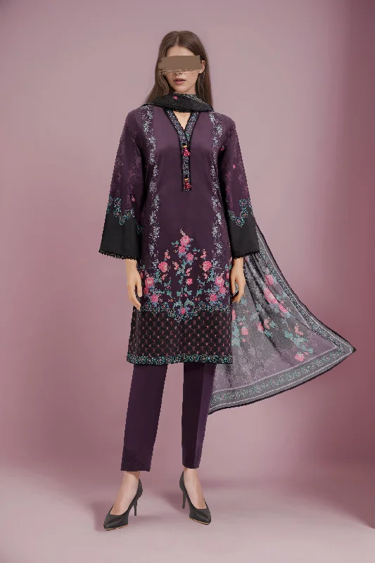 Unstitched Printed Lawn 2 Piece (Shirt/Dupatta)