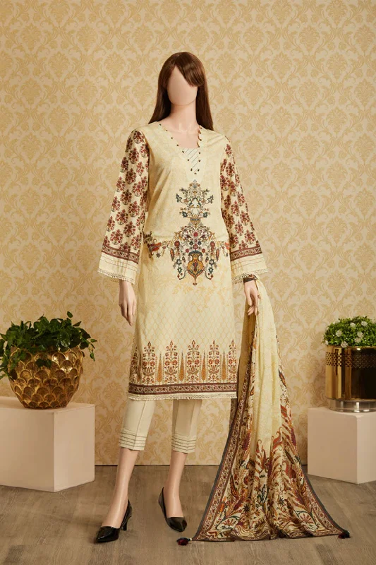 Unstitched Printed Lawn 2 Piece (Shirt/Dupatta)