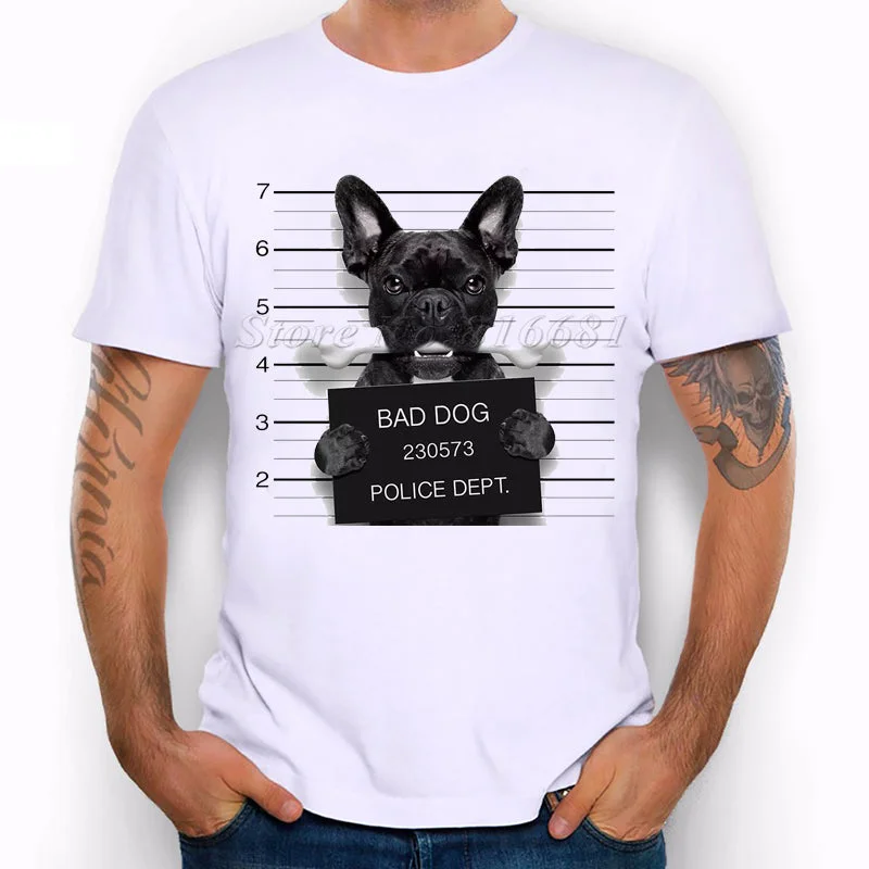 Men's High Quality French Bulldog Design T Shirt