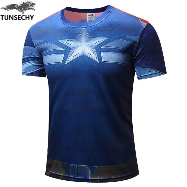 Superman/Batman/spider man/captain America/Hulk/Iron Man mens t shirts