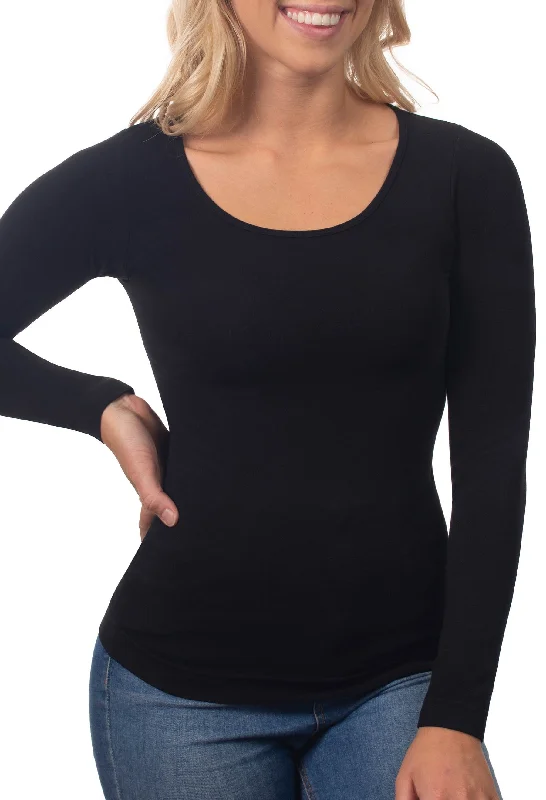 Black Bamboo Long Sleeve Top