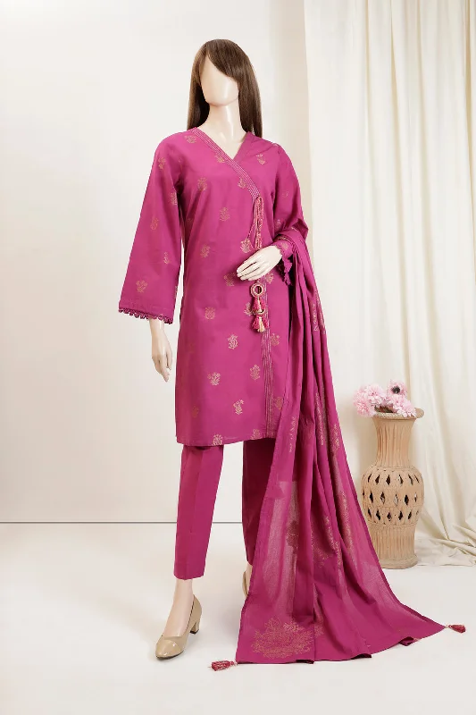 Unstitched Jacquard Cotton 2 Piece (Shirt/Dupatta)