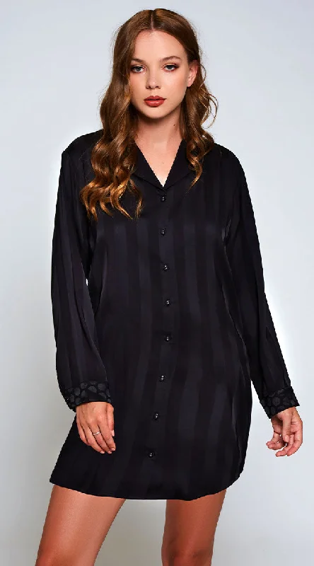 Delphine Subtle Stripe Nightshirt