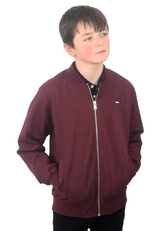 Diesel Boy Dunmore Long Sleeve Jacket, Burgundy