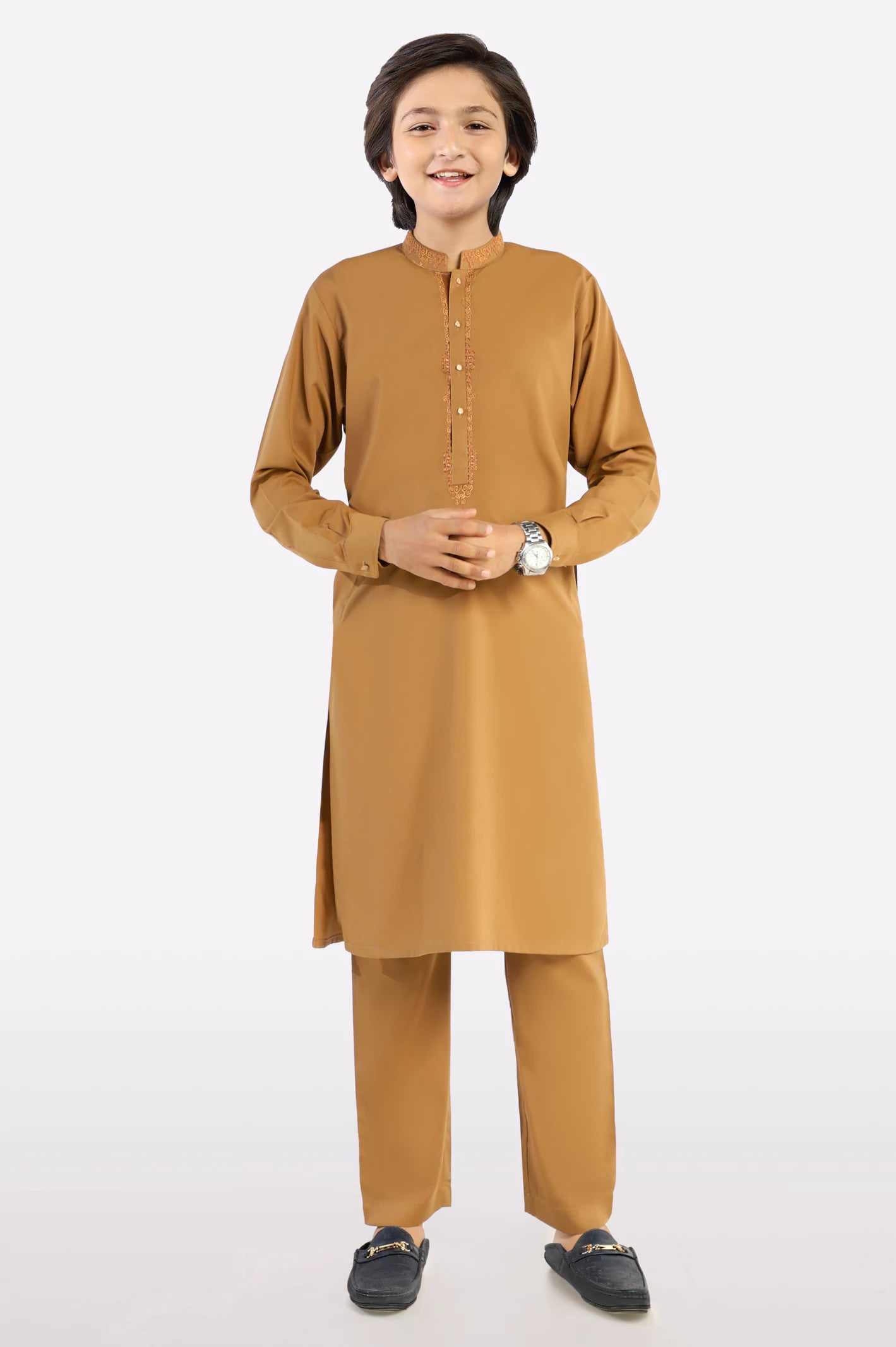 Light Brown Teens Kurta Pajama