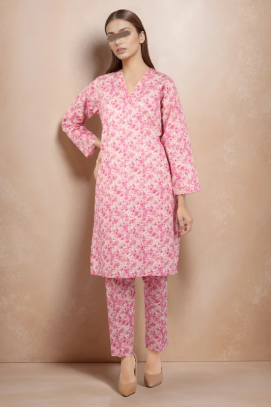 Printed Cotton Dobby Stitched 2 Piece (Shirt/Trouser)