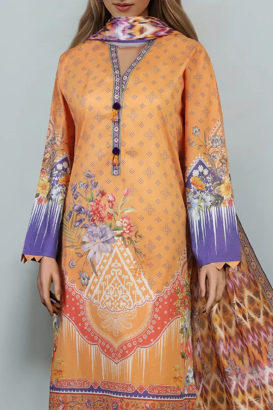 Unstitched Printed Lawn 2 Piece (Shirt/Dupatta)