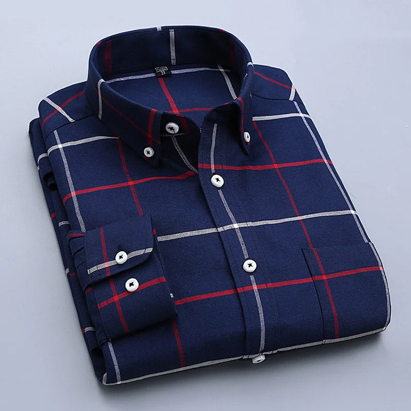 Long Sleeve Oxford Men Shirts