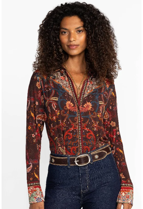 The Jaine Favorite Button Front Shirt by Johnny Was in Clarisa