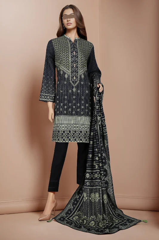 Unstitched Printed Lawn 2 Piece (Shirt/Dupatta)