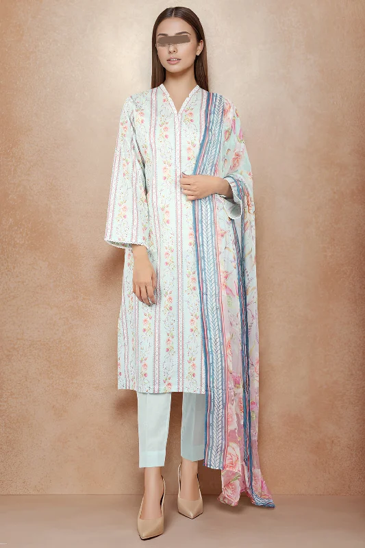 Printed Cambric Stitched 2 Piece (Shirt/Dupatta)