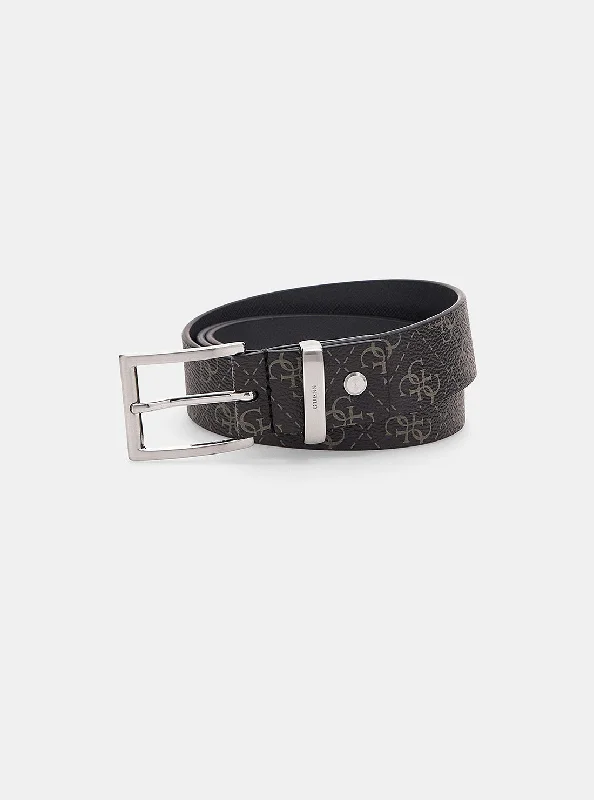 Black Vezzola Reversible Dress Belt