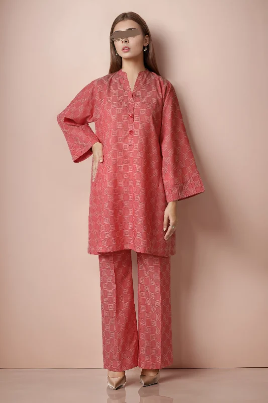 Cotton Jacquard Stitched 2 Piece (Shirt/Trouser)