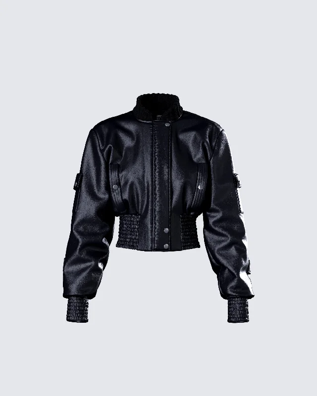 Darah Black Bomber Jacket