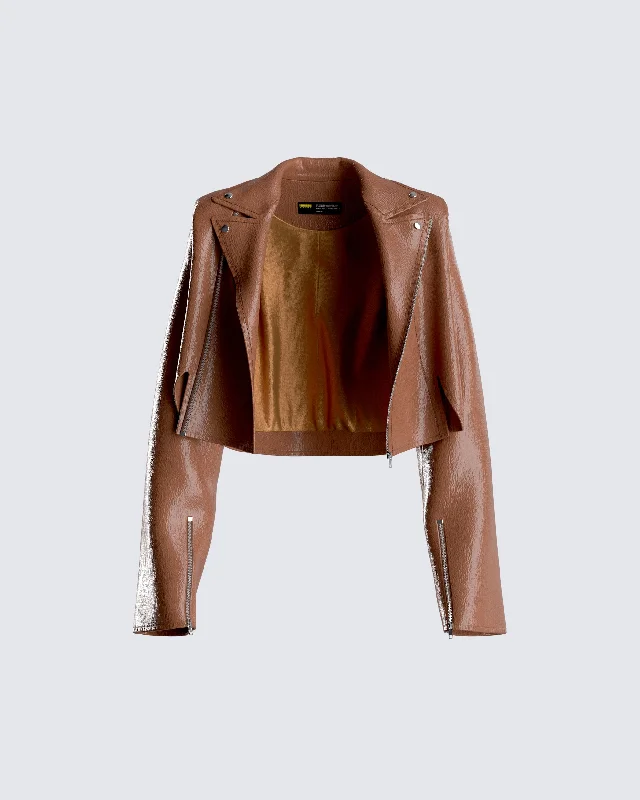 Ronny Brown Vegan Leather Jacket