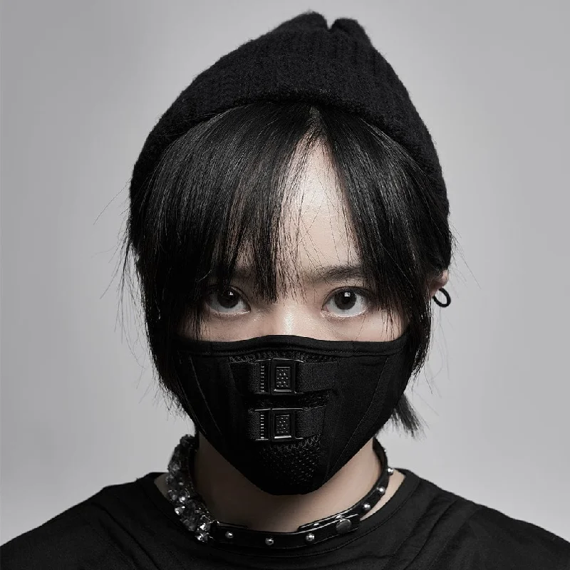 Women's Punk Straps Mesh Mask