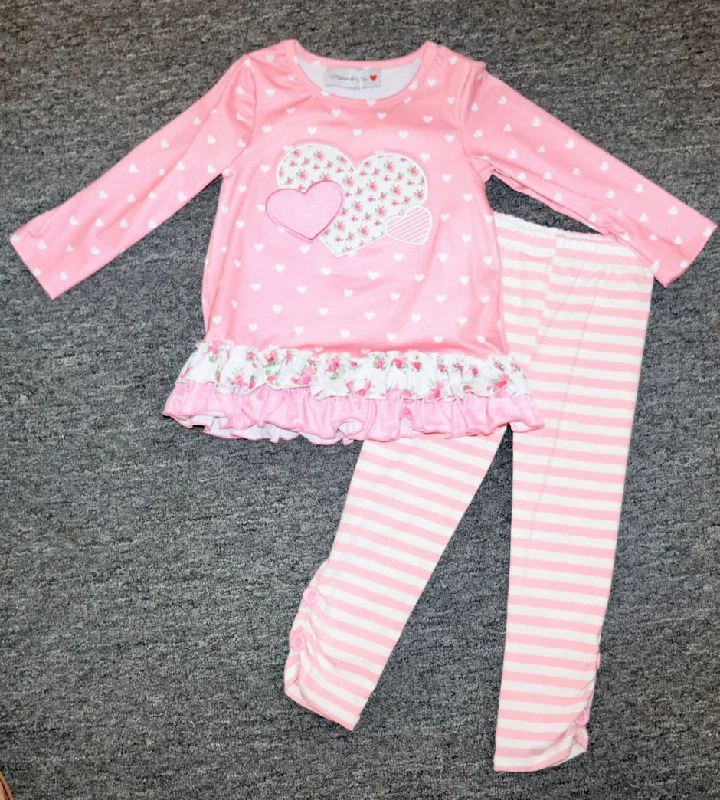 Girl's Hearts All Around Pant Set