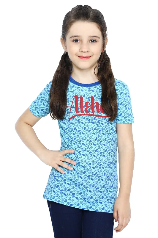 Girls T-Shirt In Blue SKU: KGA-0195-BLUE