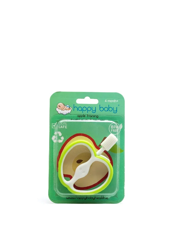 Happy Baby Apple Training Toothbrush and Teether, Green