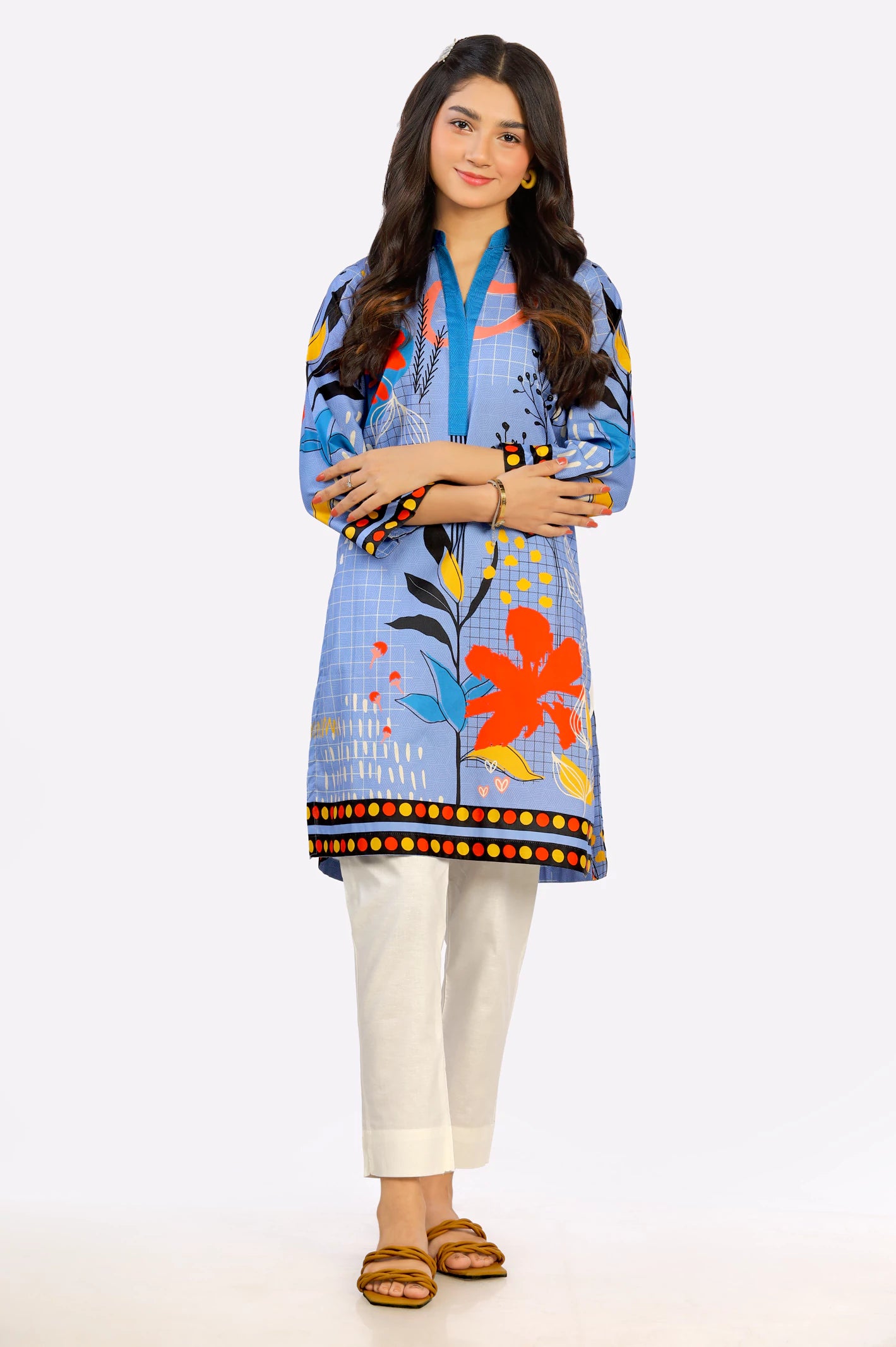 Blue Teens Printed Kurti