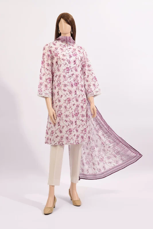 Unstitched Printed Lawn 2 Piece (Shirt/Dupatta)