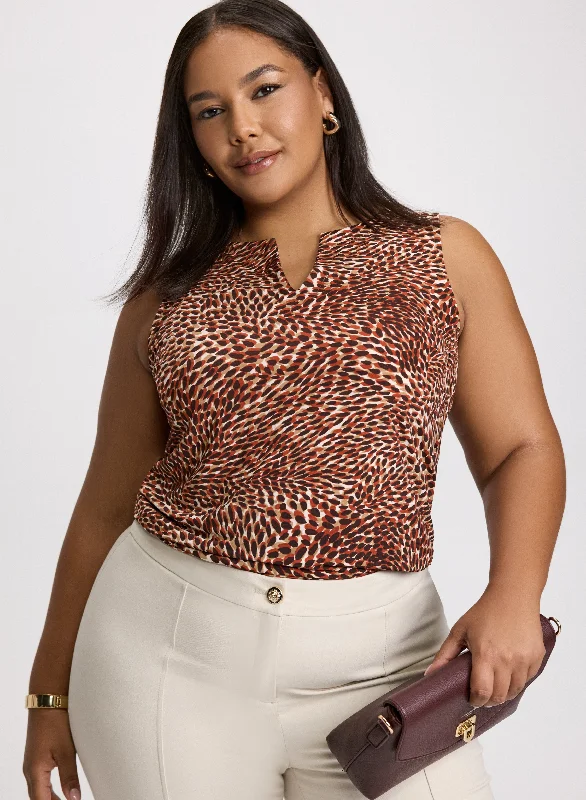 Animal Print Sleeveless Top