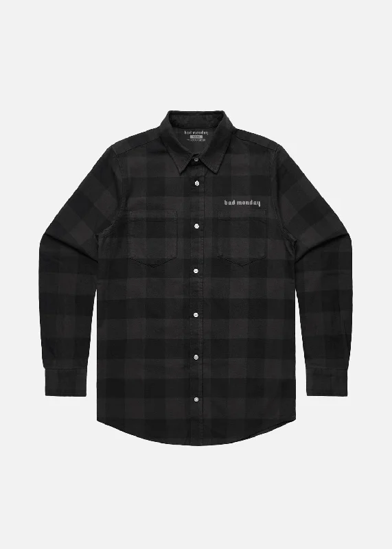 Bad Monday Checked Shirt Black