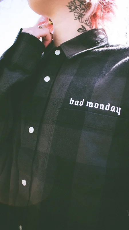 Bad Monday Checked Shirt Black