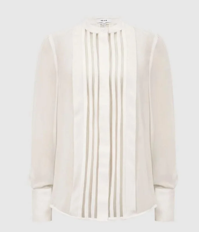 Noa Sheer Stripe Panel Blouse