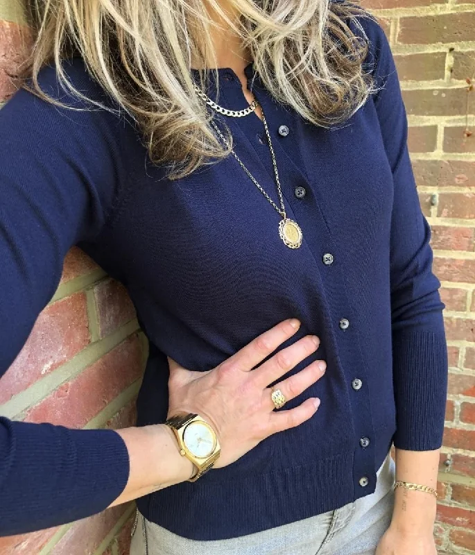 Navy Classic Cardigan