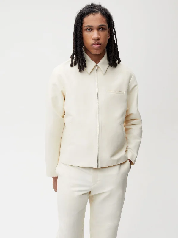 Organic Cotton Harrington Jacket—elderflower