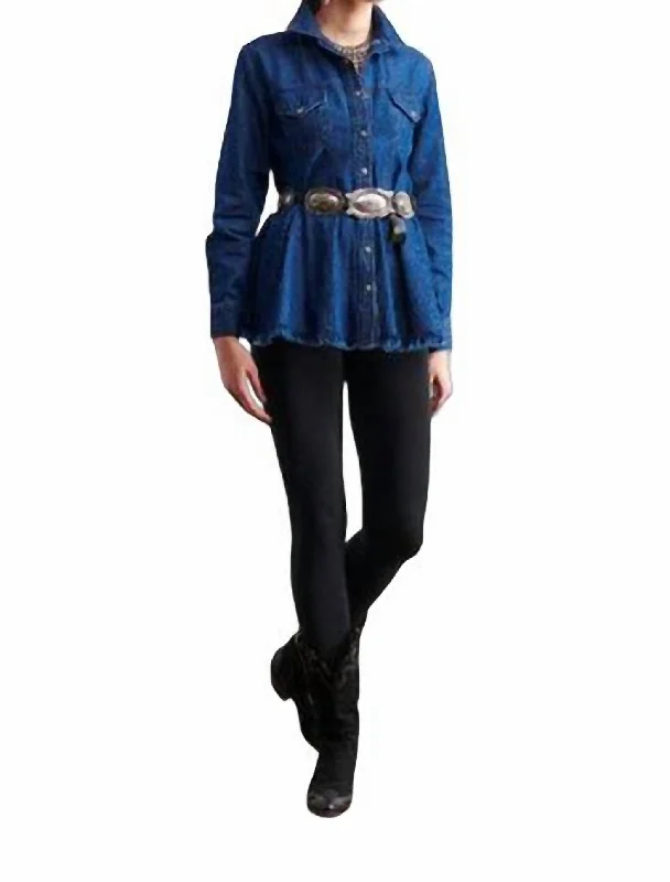 Cowgirl Chic Tunic In Blue