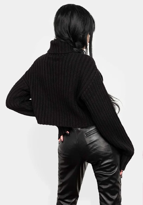 Fate Funnel-Neck Crop Jumper