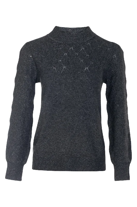 Ultra soft Lace stitch Jersey | CHARCOAL | 7263ZZ