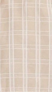 Obelia Top - Beige / White Check