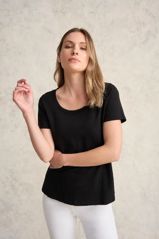 Organic Cotton Slub T-Shirt - Black