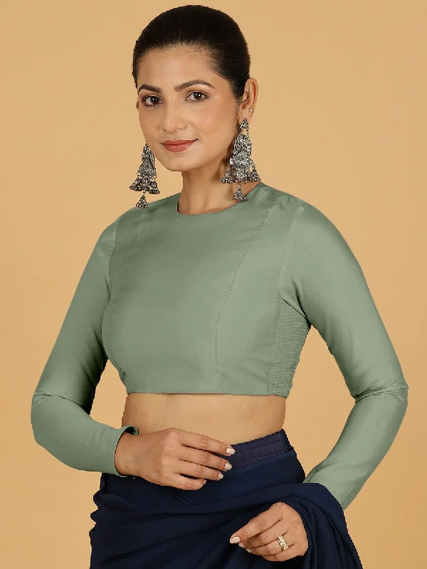 Jaya x Rozaana |  Saree Blouse in Mint Green