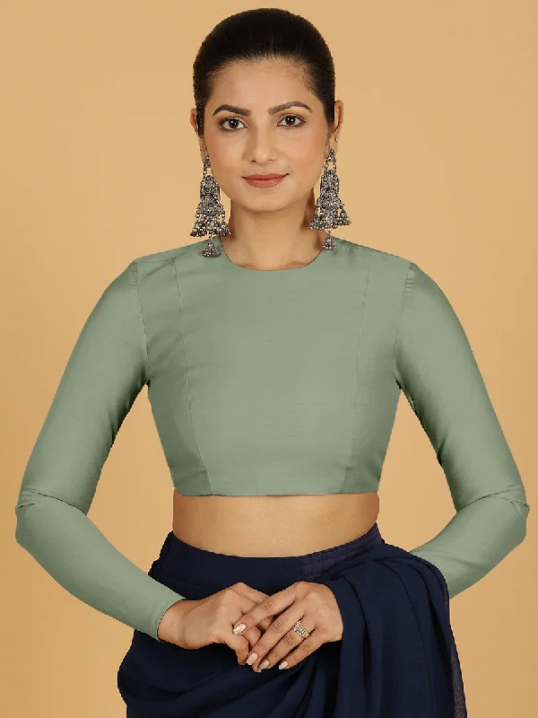 Jaya x Rozaana |  Saree Blouse in Mint Green