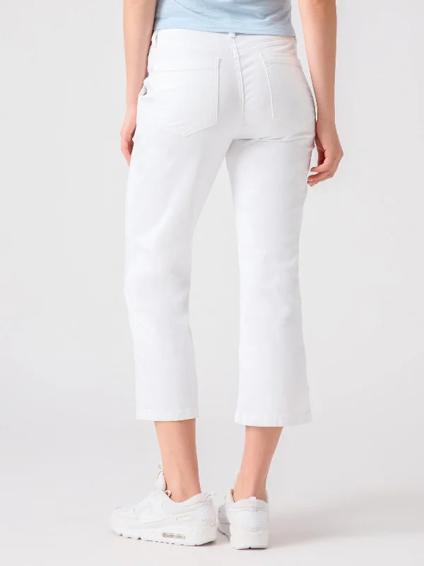 Vacation Crop High Rise Pant White