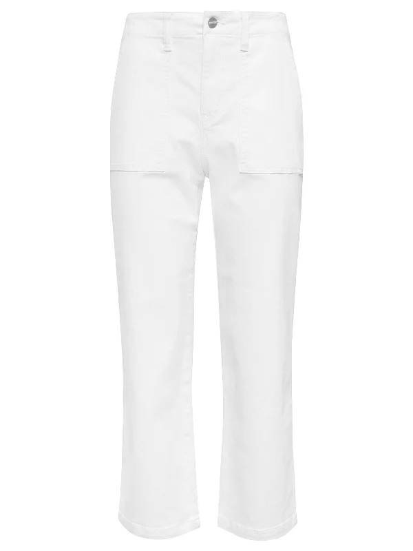 Vacation Crop High Rise Pant White