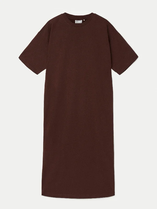 The Maxi T-Shirt Dress in Mahogany