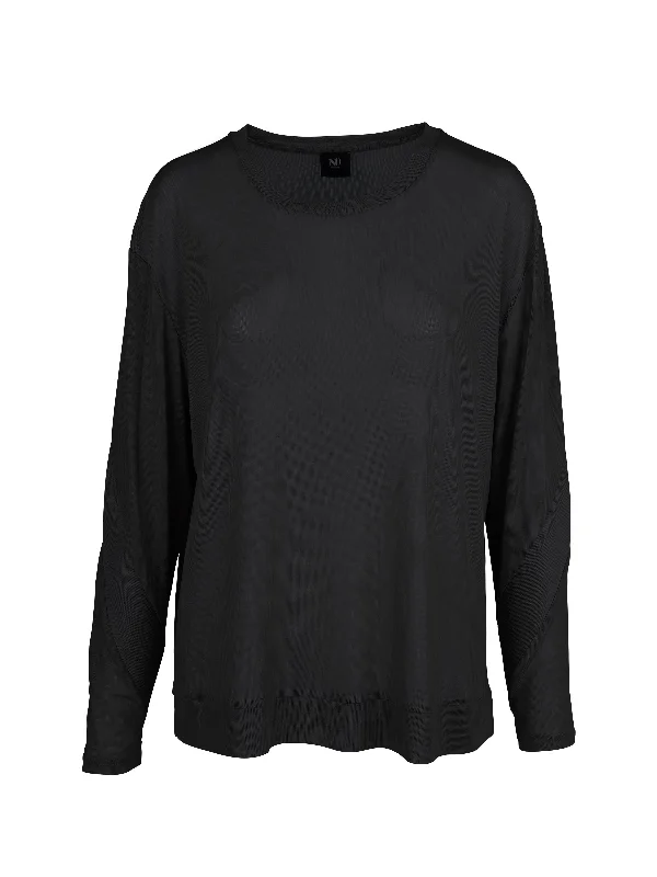 THEIA blouse in mesh material - Black