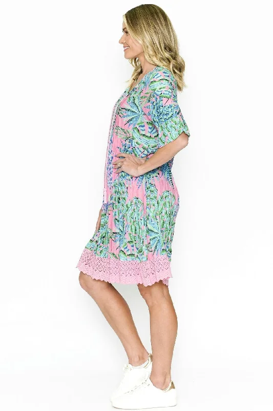 Baby Pink Hannah Tunic Boho Dress