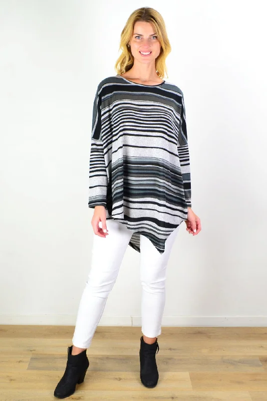 Black N Grey Walk My Way Fleece Tunic Top