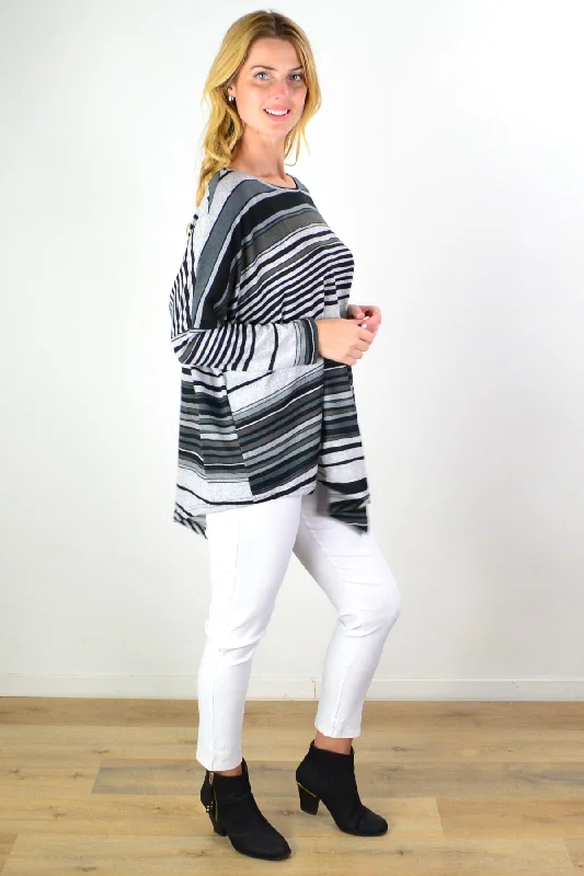 Black N Grey Walk My Way Fleece Tunic Top