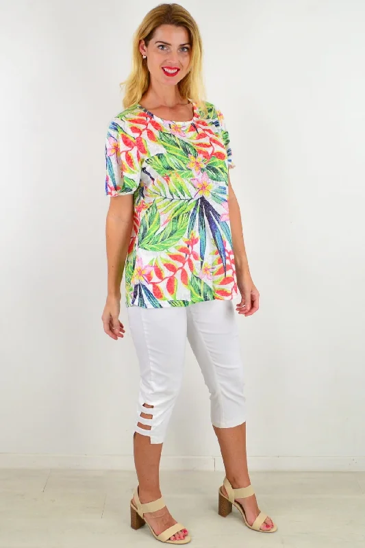 Frangipani Floral Tunic Tee