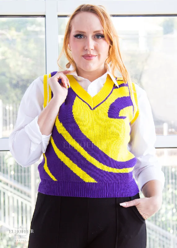 Galactic Artist Cropped Sweater Vest